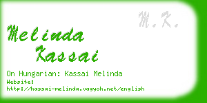 melinda kassai business card